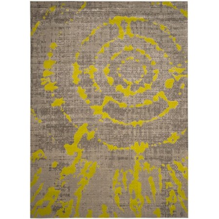 Safavieh Porcello Power Loomed Rectangle Rug- Light Grey - Green- 8 ft. 2 in. x 11 ft. PRL7735G-8